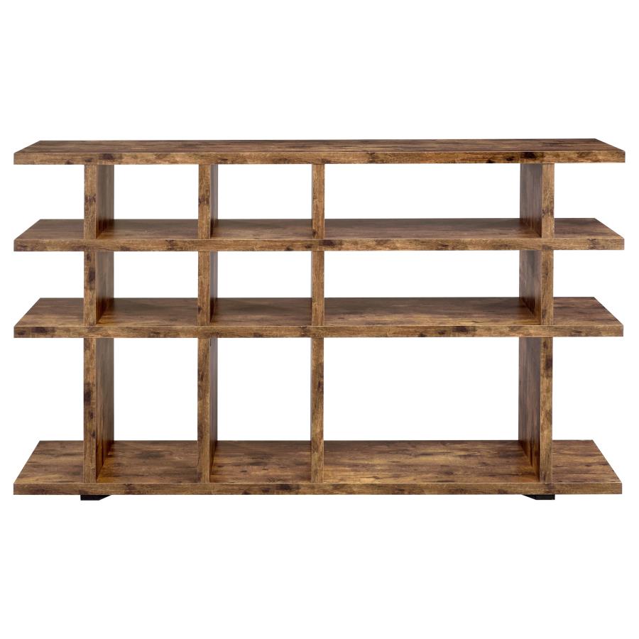 Santos 63-inch 3-shelf Console Bookcases Rustic Nutmeg
