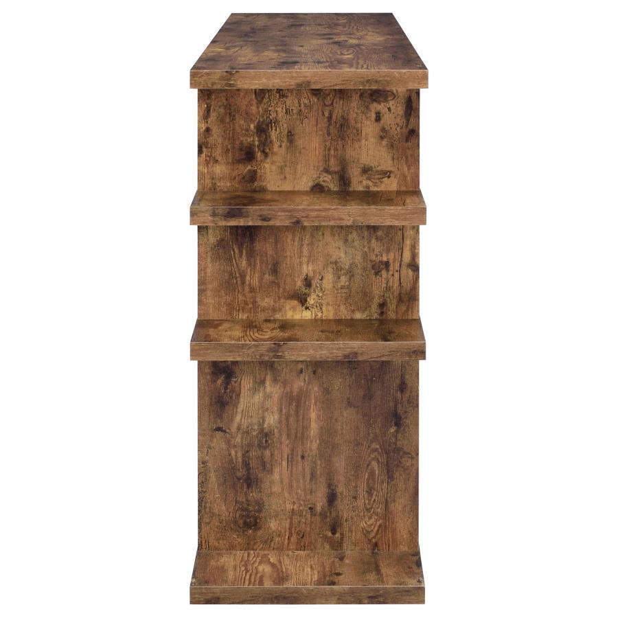 Santos 63-inch 3-shelf Console Bookcases Rustic Nutmeg