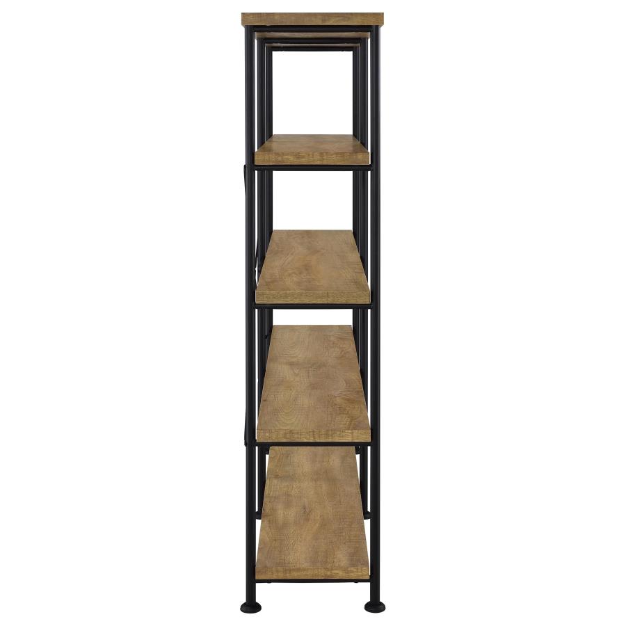 Analiese 63-inch 4-shelf Double Bookshelf Mango