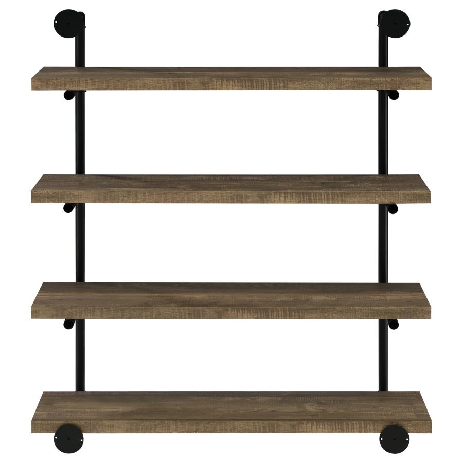 Elmcrest 39-inch 4-shelf Wall Bookshelf Rustic Oak