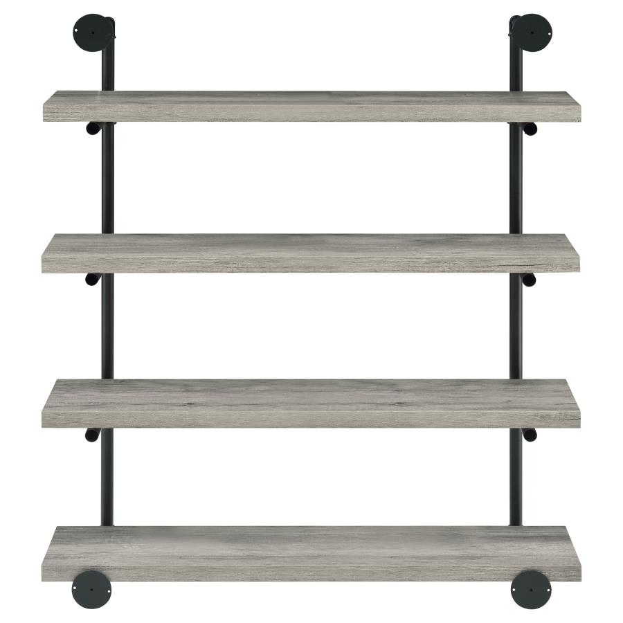 Elmcrest 39-inch 4-shelf Wall Bookshelf Grey Driftwood