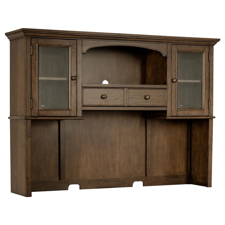 (image for) Hartshill 2-door Hutch with Shelves Burnished Oak