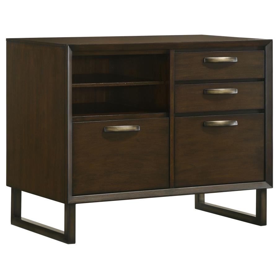 Marshall 4-drawer Home Office File Cabinet Dark Walnut (image for) Marshall 4-drawer Home Office File Cabinet Dark Walnut
