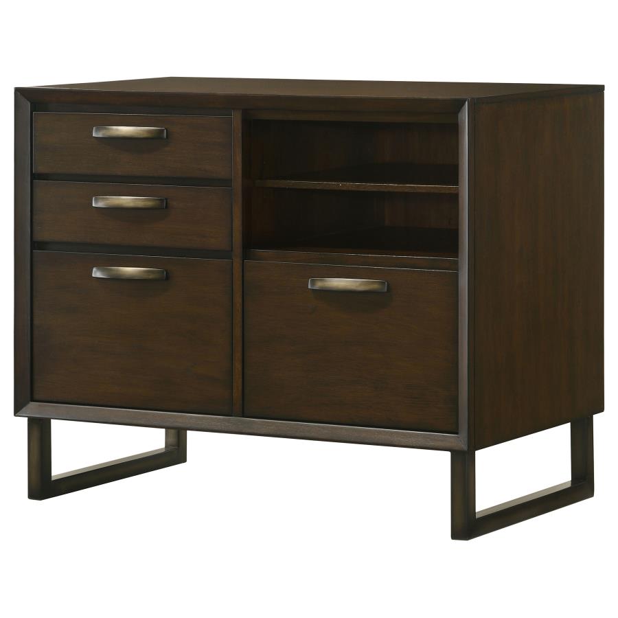 Marshall 4-drawer Home Office File Cabinet Dark Walnut