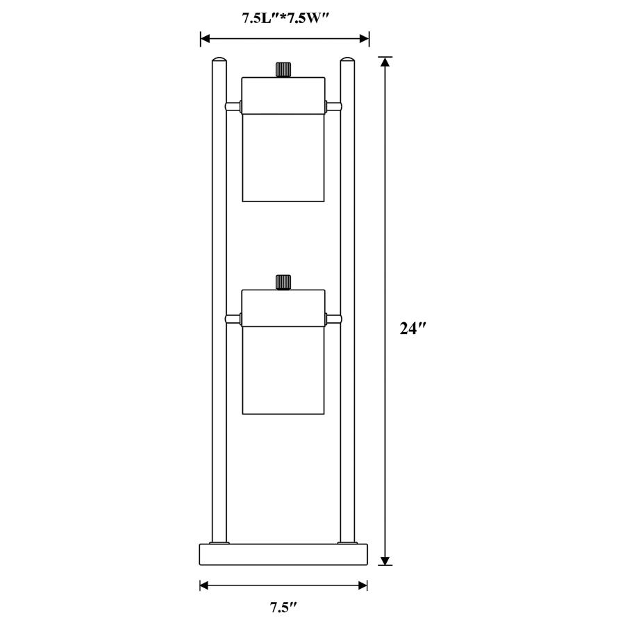 Modal Additional Images for Munson 25-inch 2 Swivel Lights Bedside Table Lamp Silver