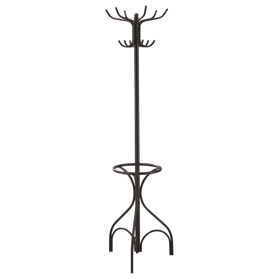 Kiefer 12 Hook Freestanding Metal Coat Rack Hat Hanger Black (image for) Kiefer 12 Hook Freestanding Metal Coat Rack Hat Hanger Black