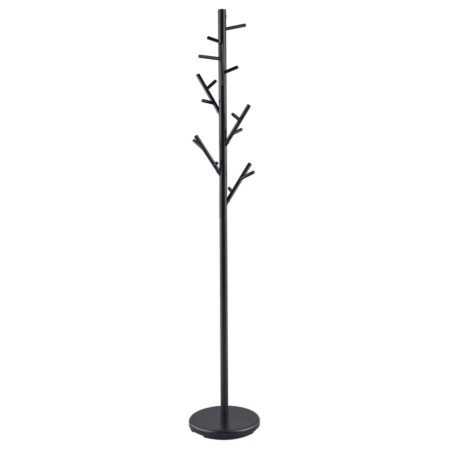 Clover 18 Hook Freestanding Metal Coat Rack Hat Hanger Black (image for) Clover 18 Hook Freestanding Metal Coat Rack Hat Hanger Black