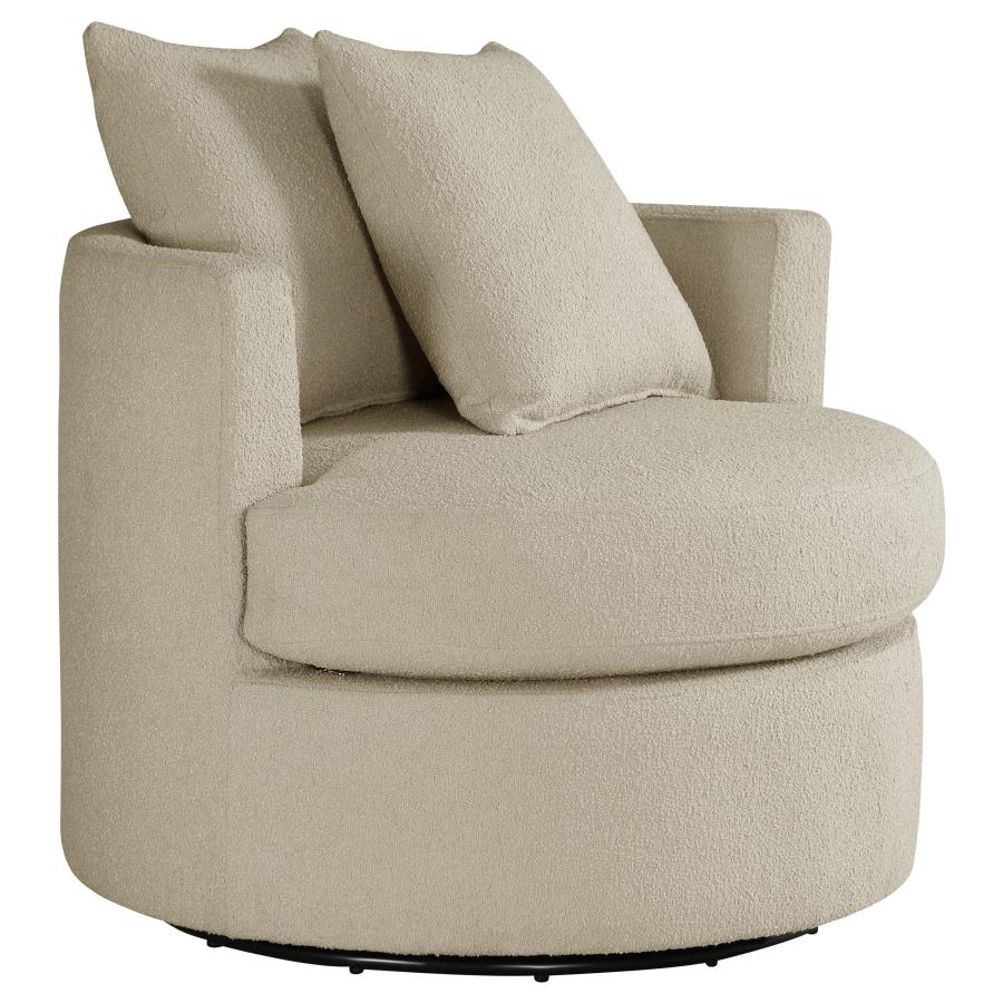 Debbie Upholstered Swivel Accent Chair Camel (image for) Debbie Upholstered Swivel Accent Chair Camel