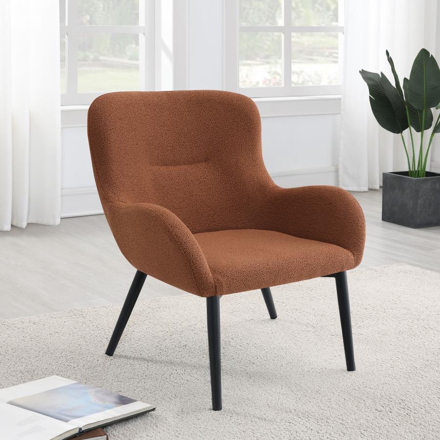 Calvin Upholstered Modern Arm Accent Chair Rust (image for) Calvin Upholstered Modern Arm Accent Chair Rust