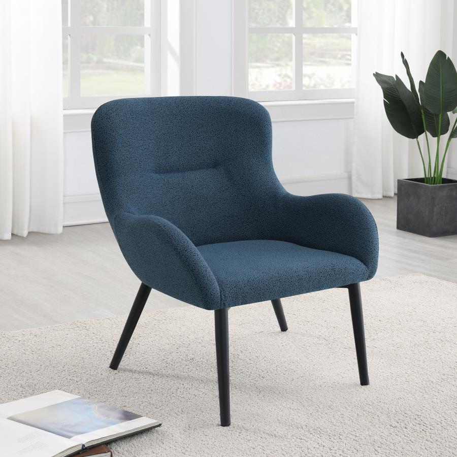 Calvin Upholstered Modern Arm Accent Chair Aegean Blue (image for) Calvin Upholstered Modern Arm Accent Chair Aegean Blue