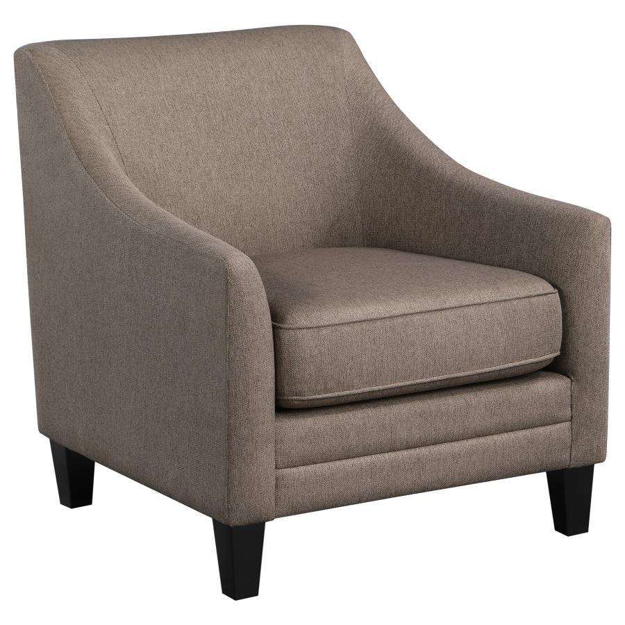 Liam Upholstered Sloped Arm Accent Club Chair Camel (image for) Liam Upholstered Sloped Arm Accent Club Chair Camel