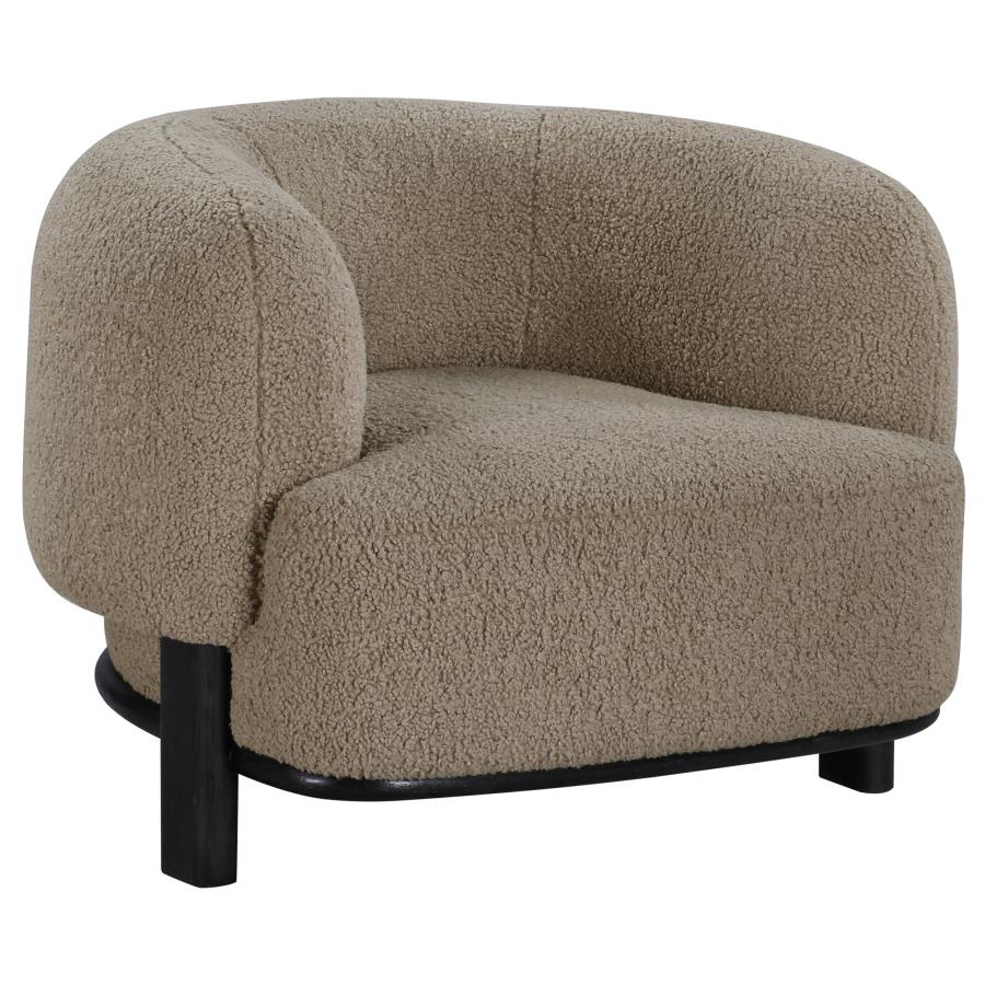 Lawler Upholstered Barrel Back Accent Chair Mushroom (image for) Lawler Upholstered Barrel Back Accent Chair Mushroom