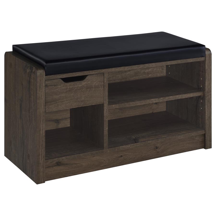 Arrington Storage Bench Smoked Oak (image for) Arrington Storage Bench Smoked Oak
