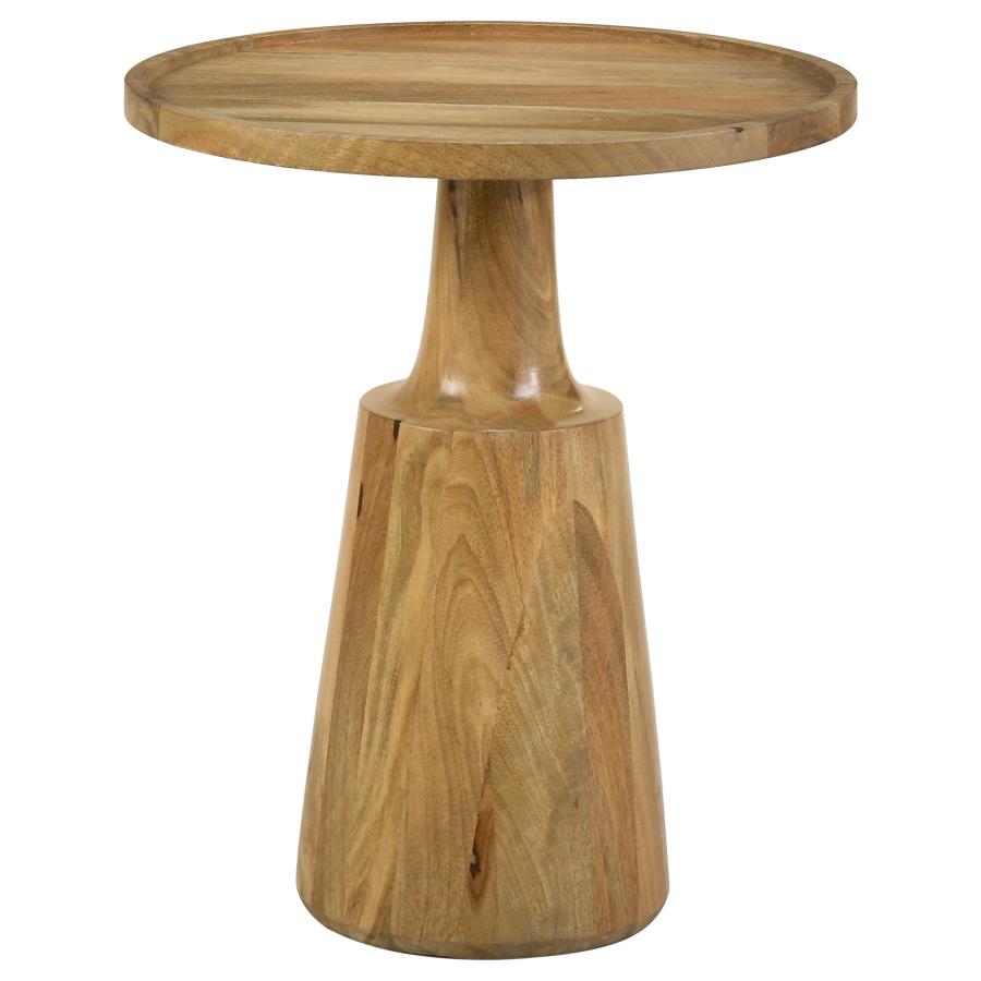 Ixia Round Solid Mango Wood Accent Side Table Natural (image for) Ixia Round Solid Mango Wood Accent Side Table Natural