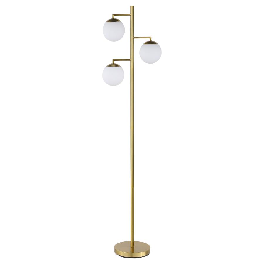 Sena 66-inch Spherical Bulb Tree Metal Floor Lamp Gold (image for) Sena 66-inch Spherical Bulb Tree Metal Floor Lamp Gold