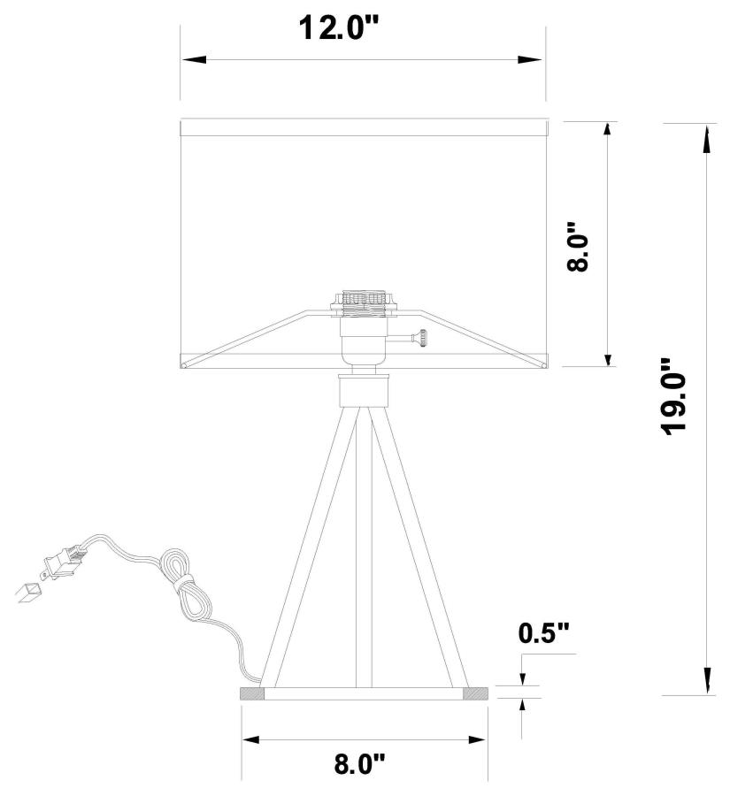 Modal Additional Images for Chapin 19-inch Metal Mesh Drum Shade Table Lamp Black