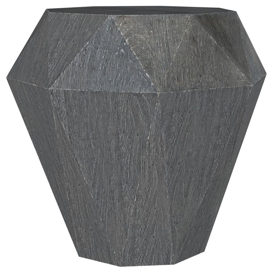 Jacinto Octagonal Solid Mango Wood Side Table Grey (image for) Jacinto Octagonal Solid Mango Wood Side Table Grey