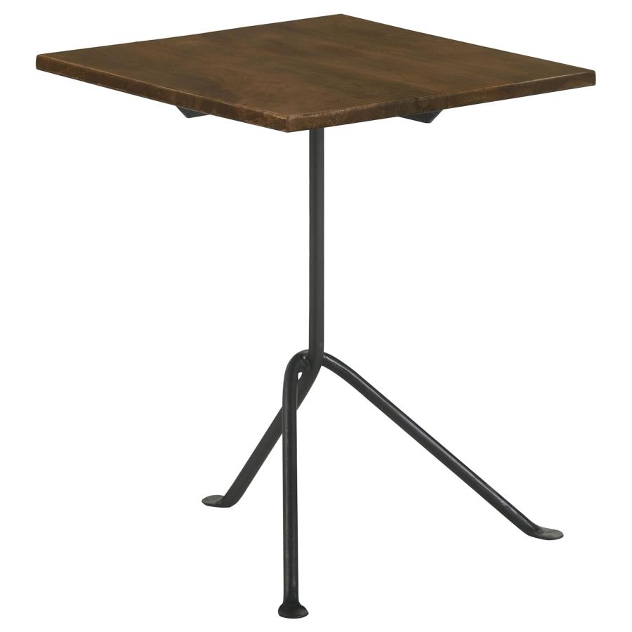 Heitor Square Wood Top Accent Side Table Dark Brown (image for) Heitor Square Wood Top Accent Side Table Dark Brown