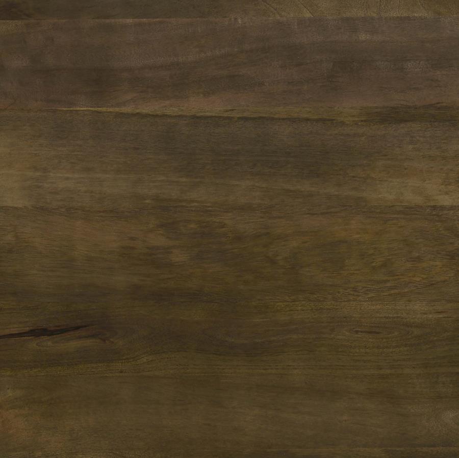 Yaritza Round Mango Wood Coffee Table Natural and Gunmetal