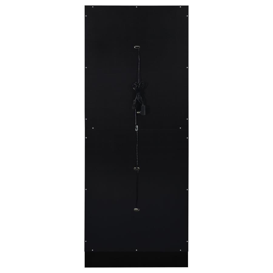 Cabra 4-door LED Curio Display Cabinet Black High Gloss