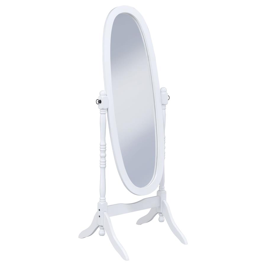 Foyet Wood Adjustable Full Length Cheval Mirror White (image for) Foyet Wood Adjustable Full Length Cheval Mirror White