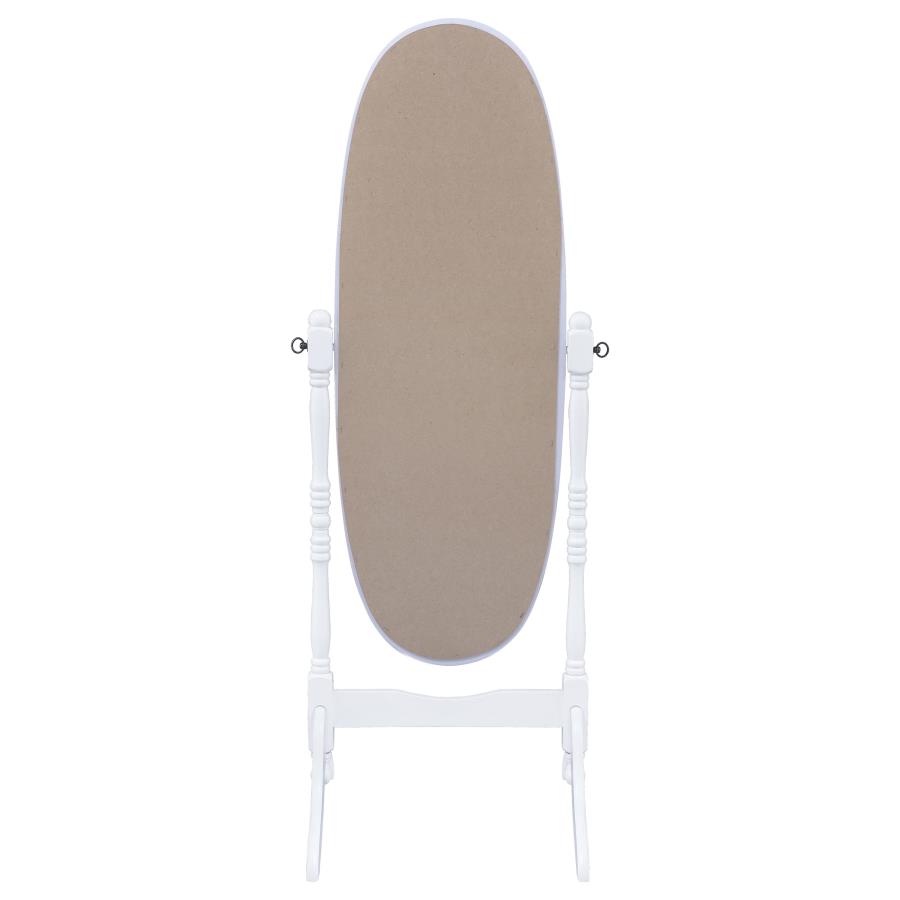 Foyet Wood Adjustable Full Length Cheval Mirror White