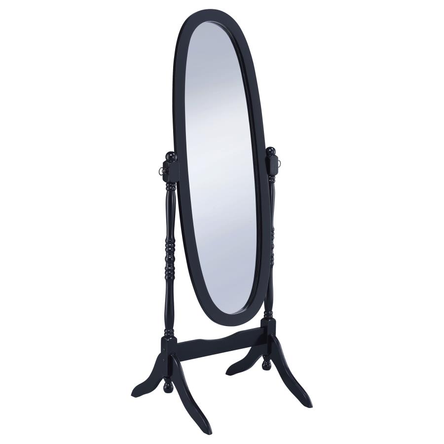Foyet Wood Adjustable Full Length Cheval Mirror Black (image for) Foyet Wood Adjustable Full Length Cheval Mirror Black