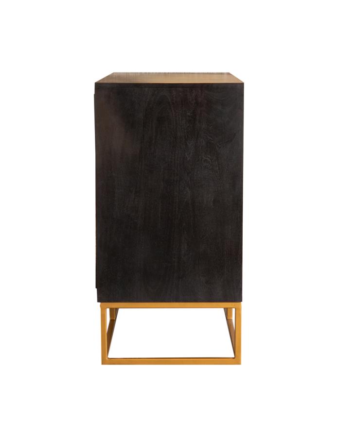 Modal Additional Images for Zara 2-door 40" Wood Accent Storage Cabinet Black Walnut