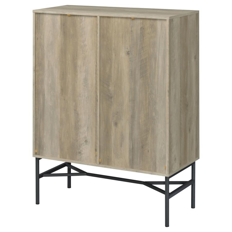 Bonilla 2-door Engineered Wood Cabinet Distressed Pine