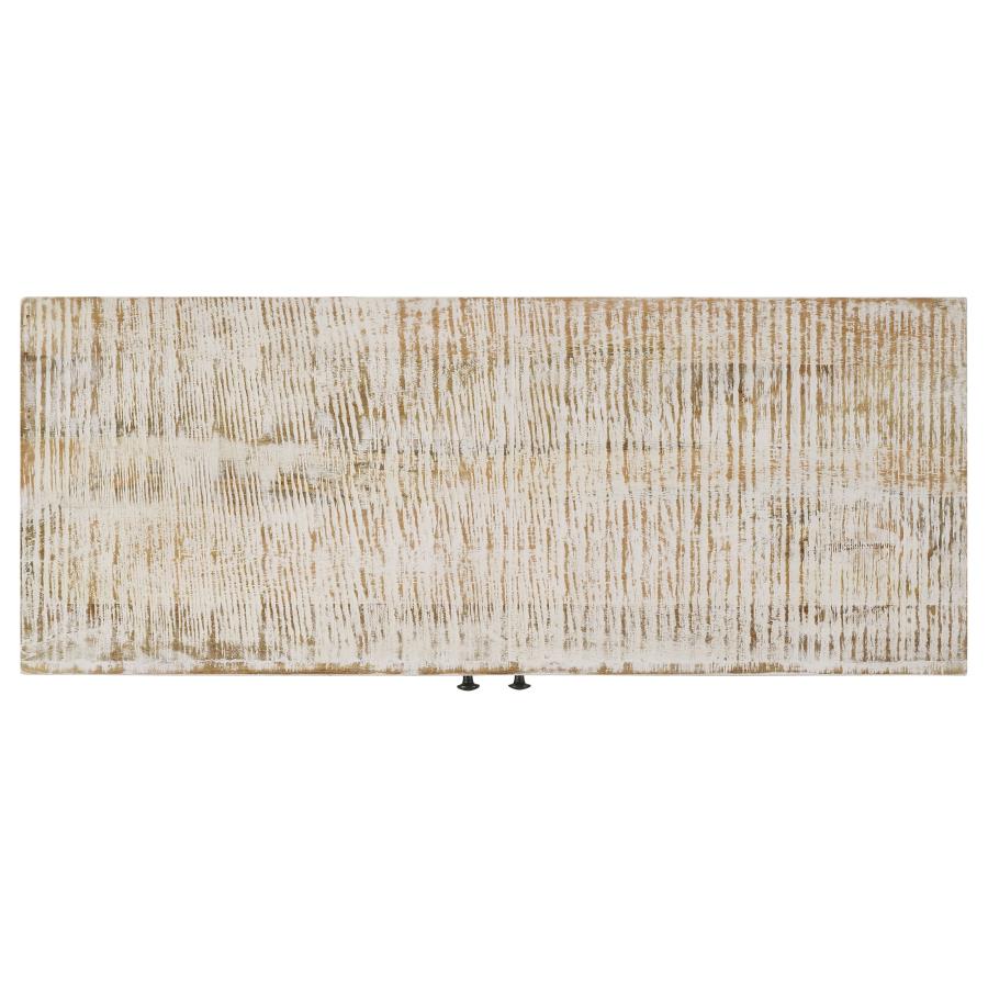 Eileen 2-door Wood Storage Accent Cabinet White Washed