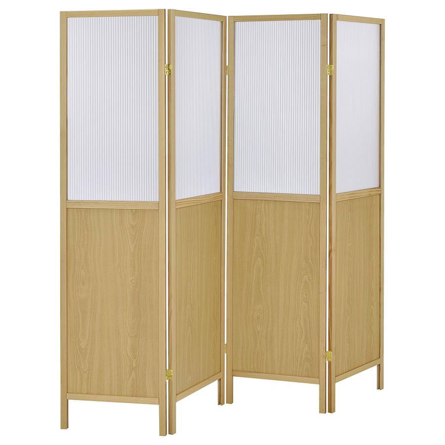 Mattison 4-Panel Room Divider Folding Shoji Screen Natural (image for) Mattison 4-Panel Room Divider Folding Shoji Screen Natural