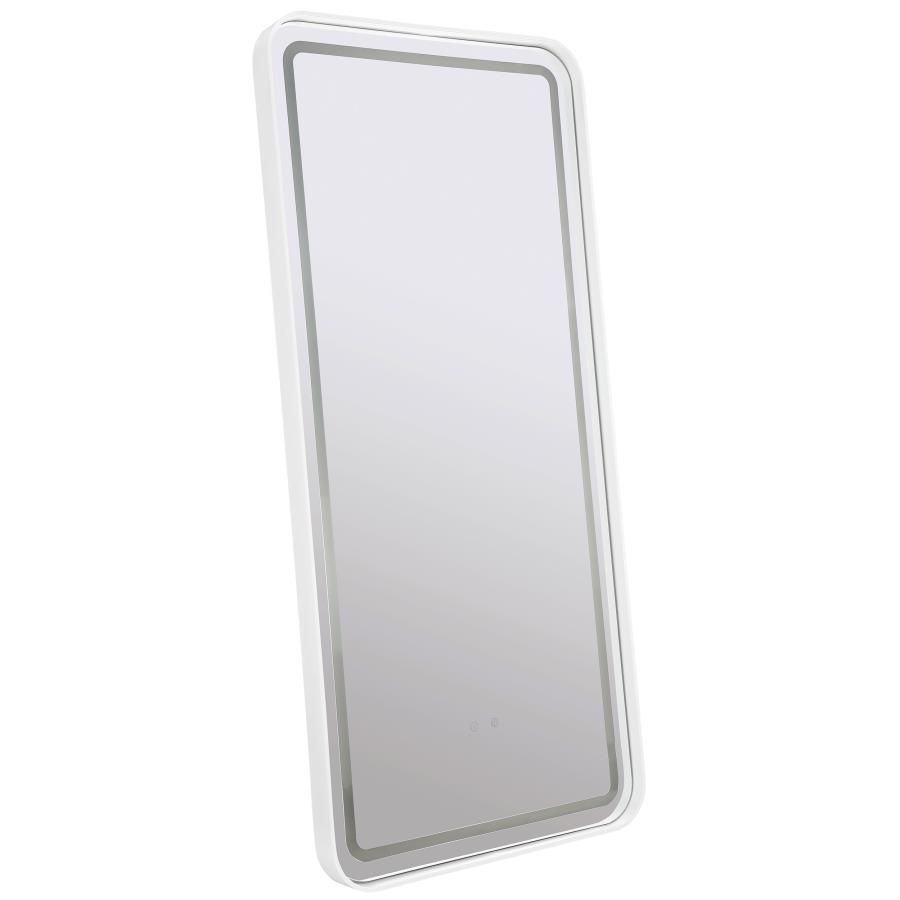 Glendora 32 x 71 Inch LED Standing Mirror BT Speakers Black (image for) Glendora 32 x 71 Inch LED Standing Mirror BT Speakers Black