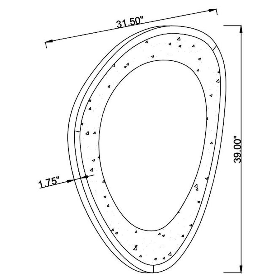 Modal Additional Images for Mirage 32 x 39 Inch Acrylic Crystal LED Wall Mirror Silver