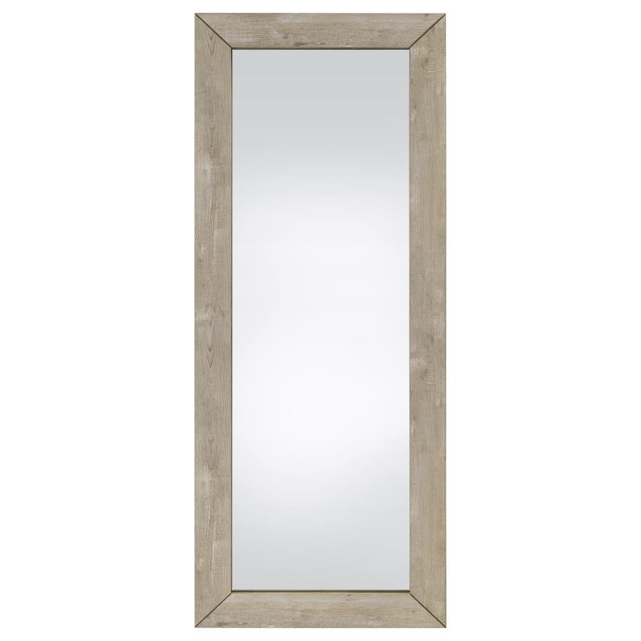 Cadence Tempered Glass Full Length Mirror Grey Washed Oak