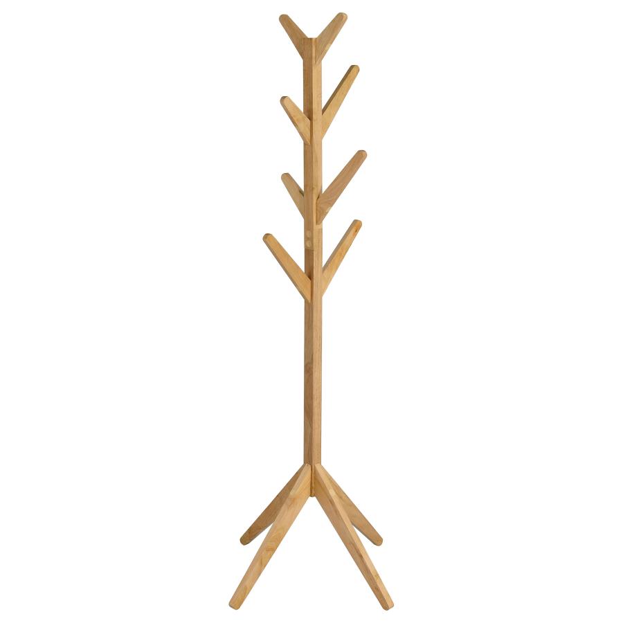 Margaret Solid Wood Coat Rack Clothing Hanger Natural Oak (image for) Margaret Solid Wood Coat Rack Clothing Hanger Natural Oak